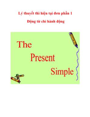 Lý thuyết thì hiện tại đơn - Phần 1 Động từ chỉ hành động